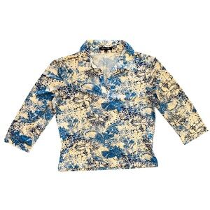 Super cute 3/4 length sleeve Y2K Japon et Chine collared Blouse